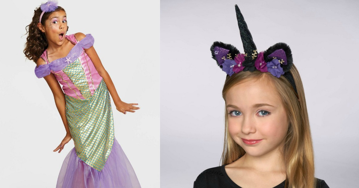 mermaid and unicorn hat costumes