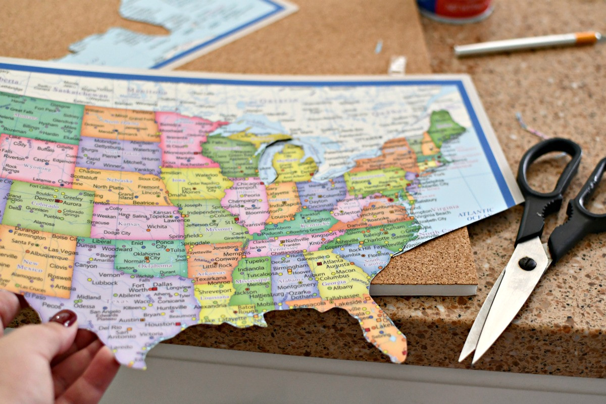 DIY Cork Board Push Pin Travel Map to Track Your Trips Hip2Save