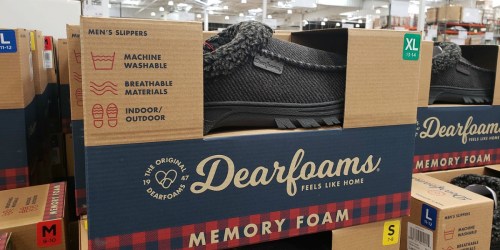 Dearfoams Men’s Memory Foam Slippers Only $10.99 at Costco | Great Gift Idea