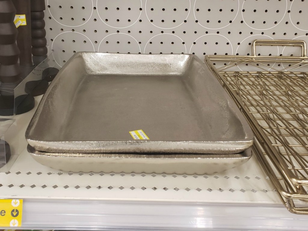 golden serving tray