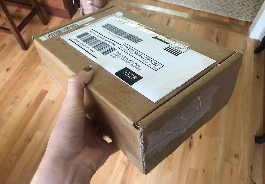 Return shipping box for Fenty Beauty