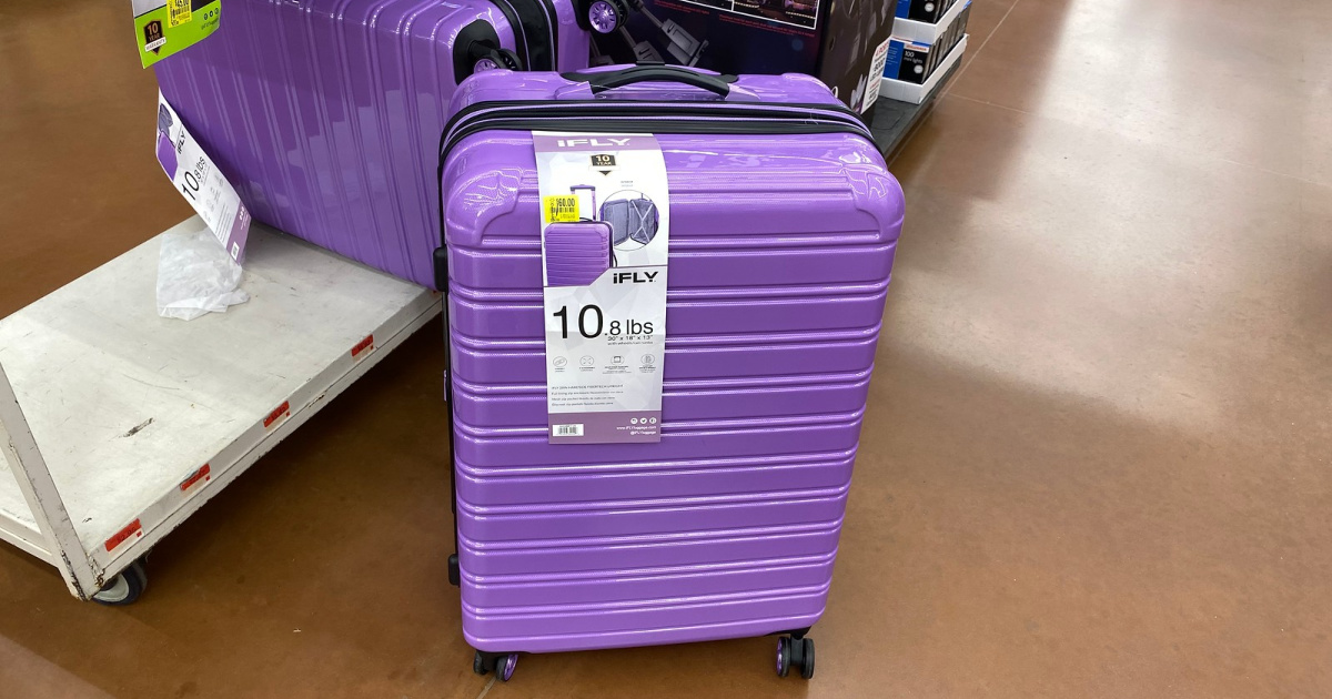 purple suitcase walmart