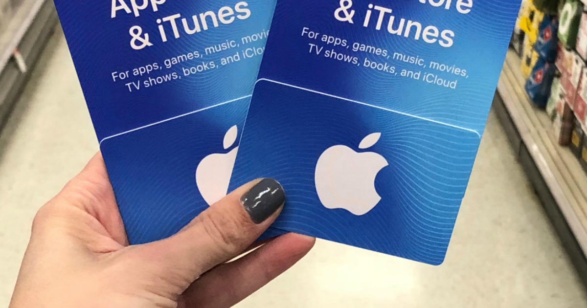 iTunes Gift Cards in hand at Target