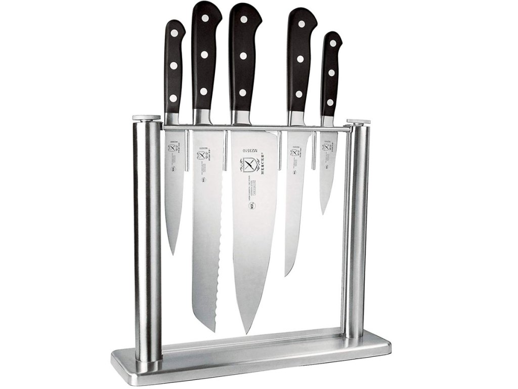 6 piece forged knife set amazon stock image