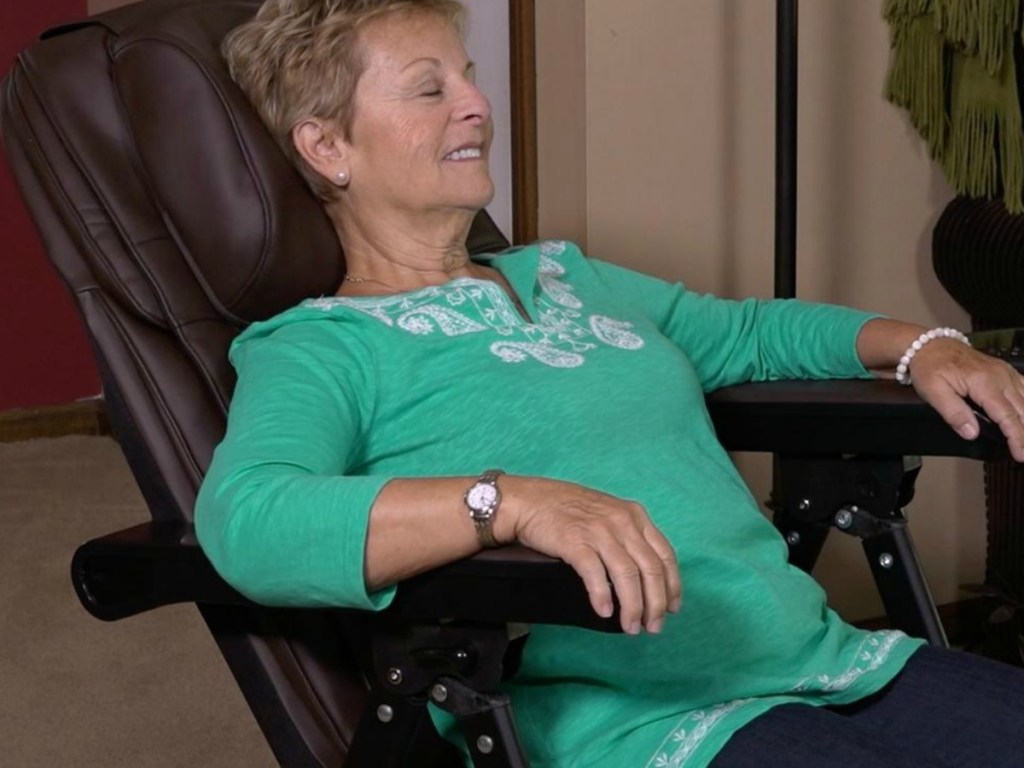 woman using reclining chair