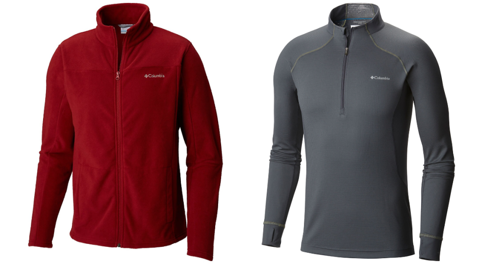 red and grey columbia mens gear