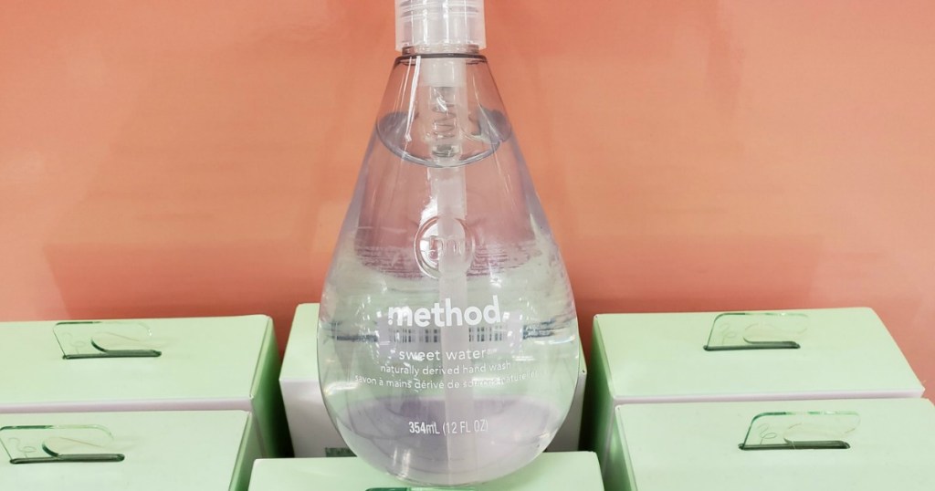 Method Sweet Water Hand Soap in store on packages
