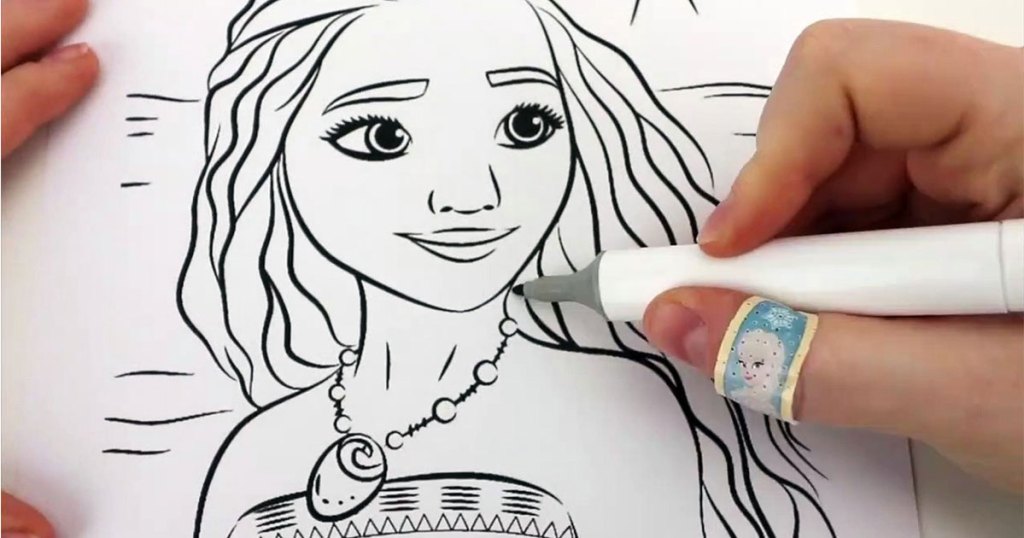 moana coloring book page