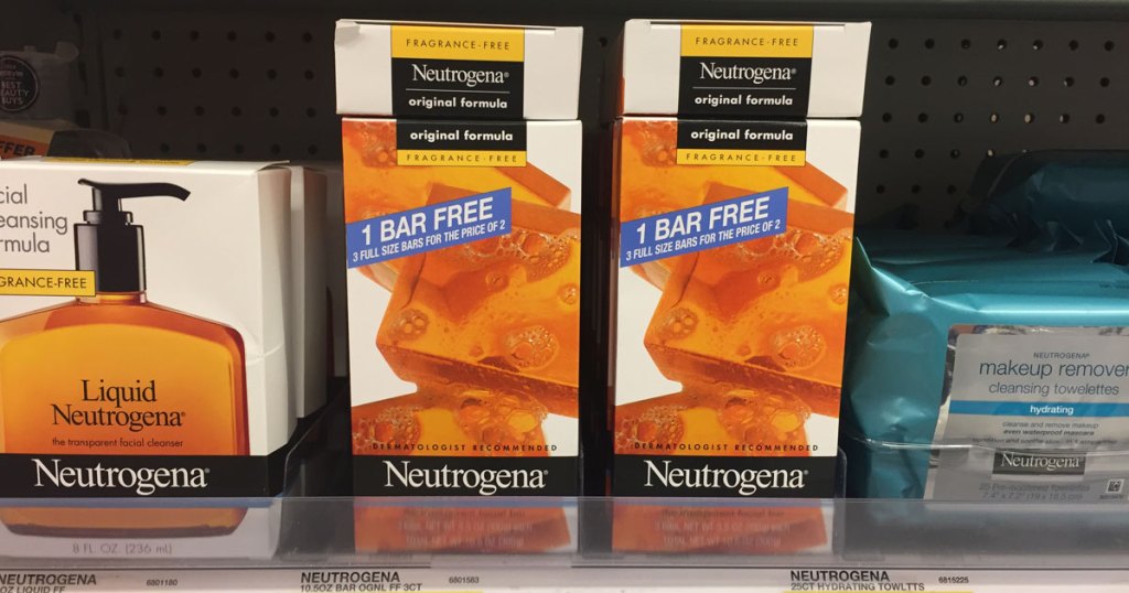 Neutrogena Transparent Facial bar 3 packs at Target on shelf