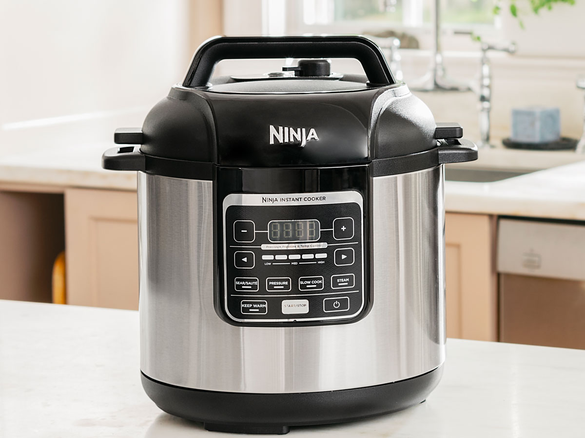 Ninja Instant Cooker sitting on counter in the kitchen