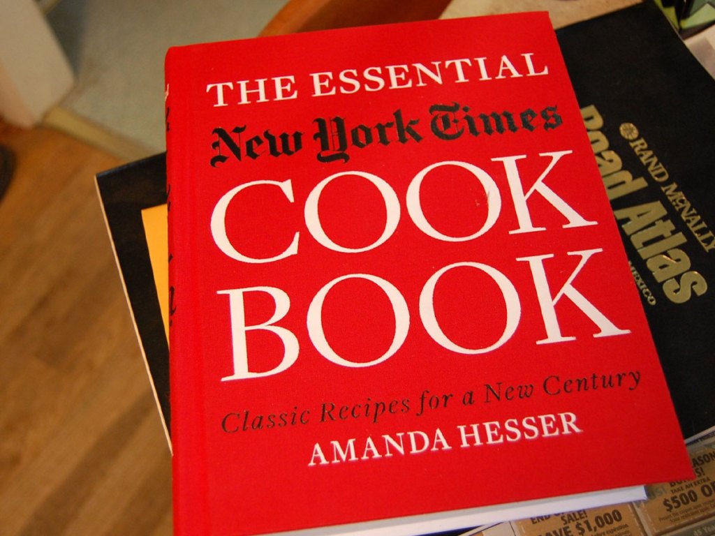 new york times cook book hardcover up close