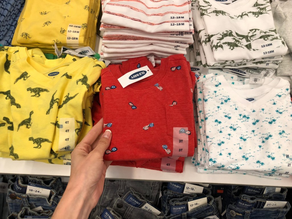 old navy toddler boys tees in store