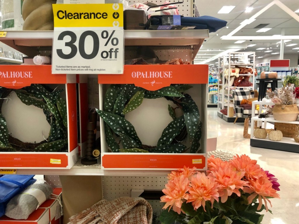 opalhouse box with wreath in store