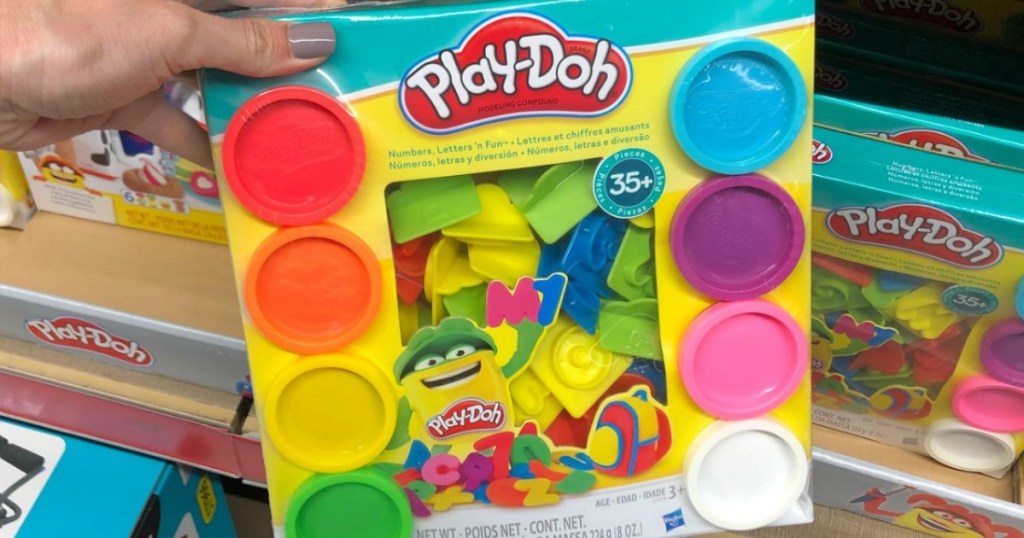 play-doh numbers and letters set in box