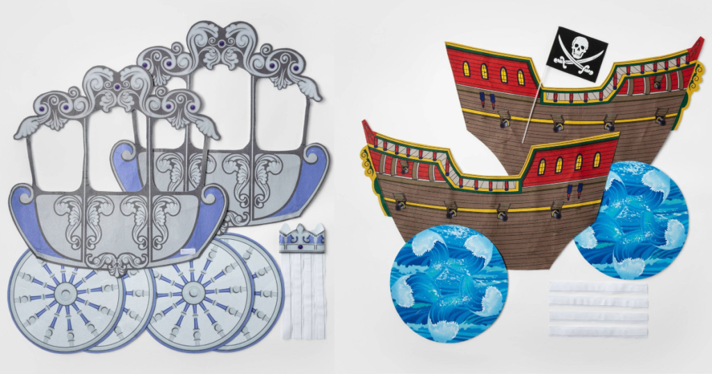 princess carriage and pirate ship wheelchair covers