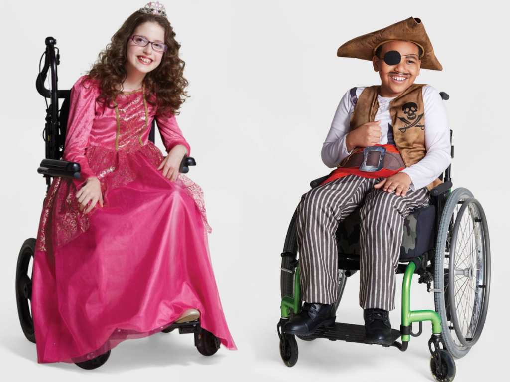 princess and pirate wheelchair adaptive costumes