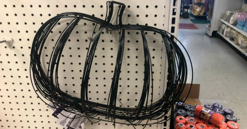 pumpkin wire forms in dollar tree store