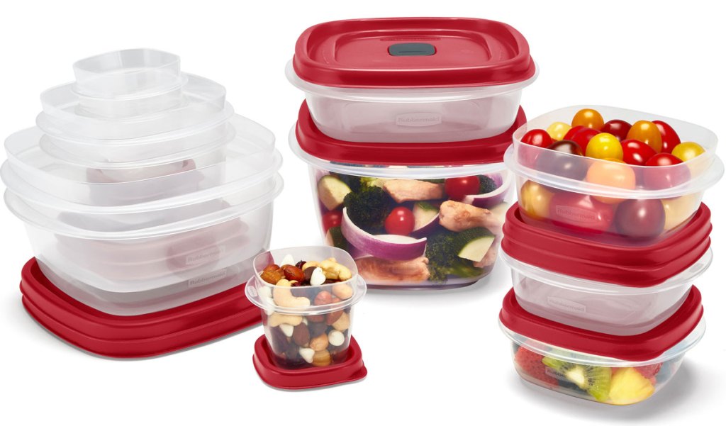 stock image of rubbermaid 26 piece vented lid storage containers