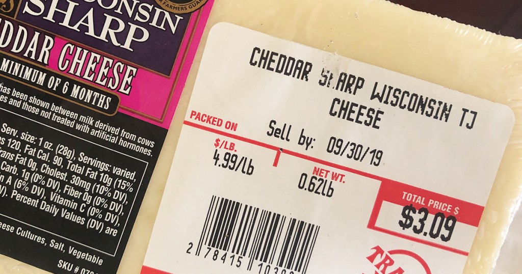 sell by date on cheddar cheese