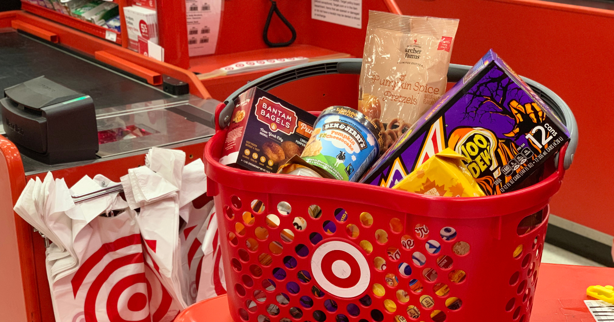 full Target basket at checkout