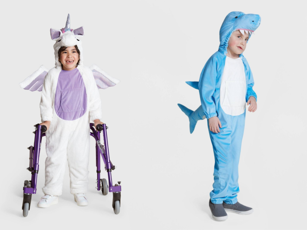 unicorn and shark kids adaptive costumes