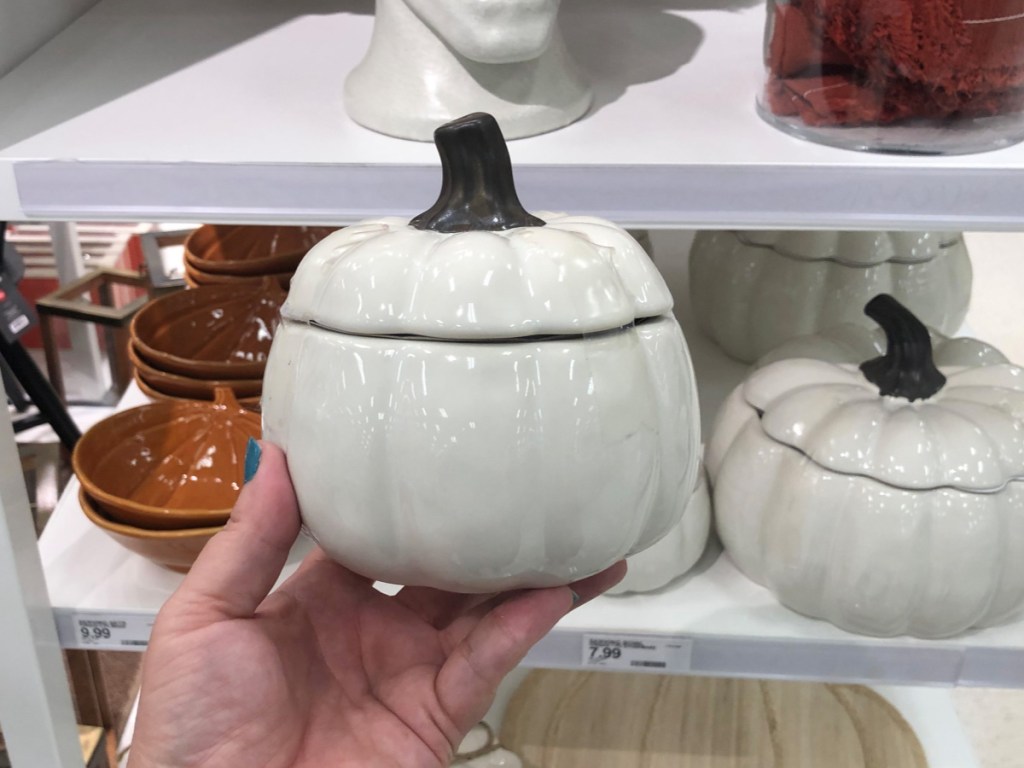 118oz Stoneware Pumpkin Serving Bowl with Lid