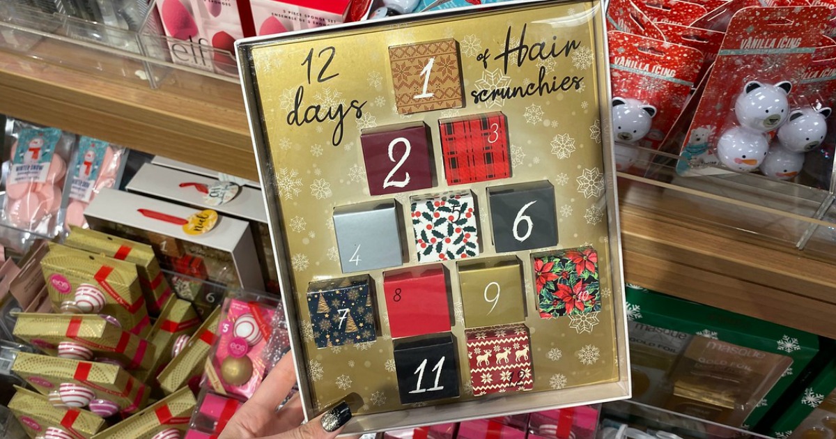 12 Days of Hair Scrunchies Advent Calendar & Holiday Mugs Set as Low as