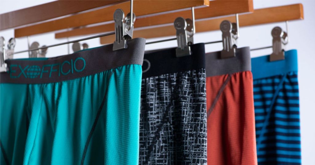 3-Pack ExOfficio Men's Give-N-Go Boxer Briefs on hangers