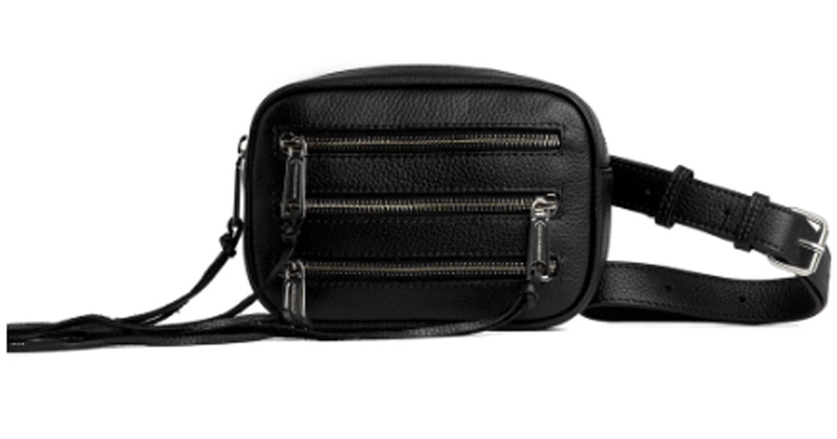 rebecca minkoff black 3 zip purse