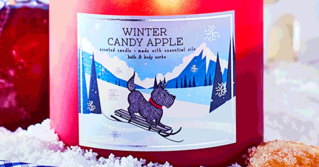 Winter Candy Apple Scented Three Wick Candle