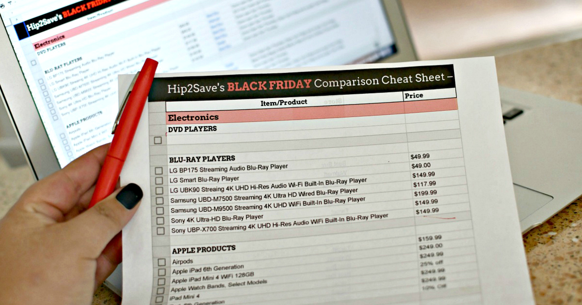Get Our Black Friday Price Parison Cheat Sheet For 2019 Get Our Black Friday Price Parison Cheat Sheet For 2019