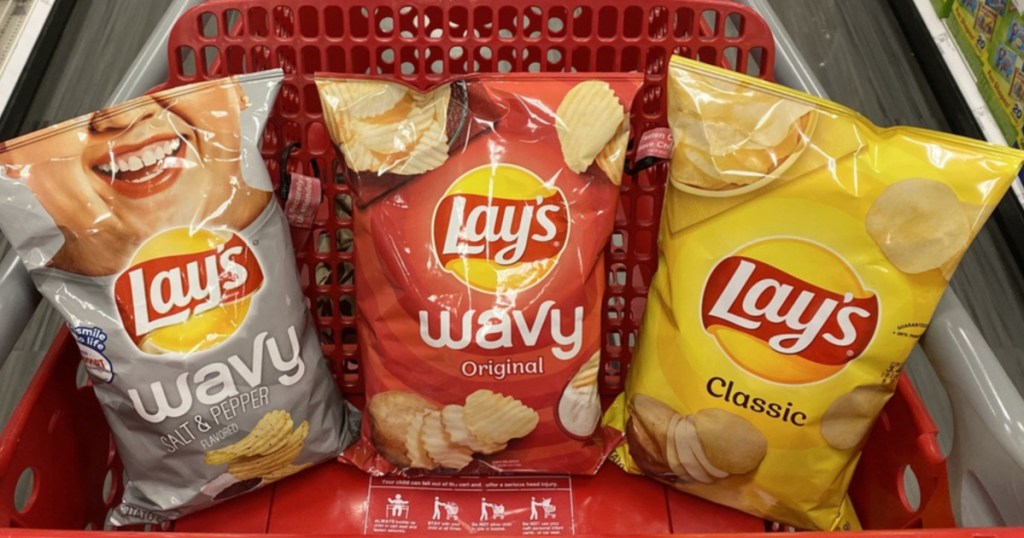 Frito Lay Chips sitting in Target Shopping Cart 