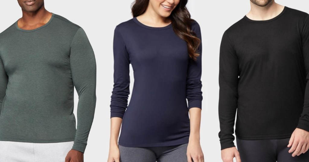 32 degrees men's and women's baselayer tops