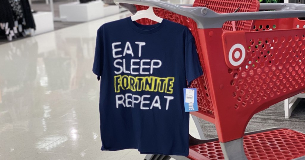 Fornite t-shirt hanging target shopping cart