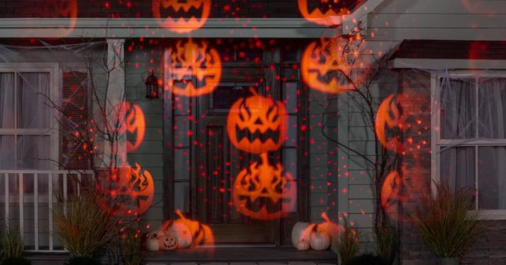 Gemmy Indoor/Outdoor SpookyStorm Multi-function Red/Orange Led Jack-o-lantern Halloween
