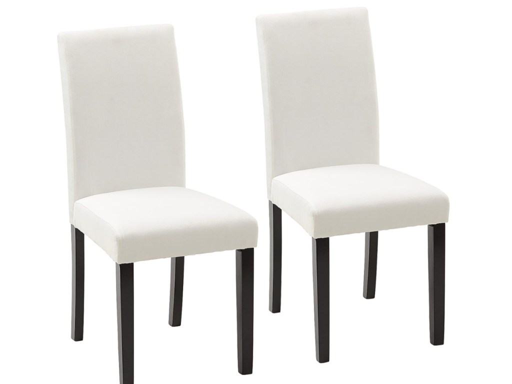 Pier One Parsons Collection Upholstered Ivory Dining Chair Set