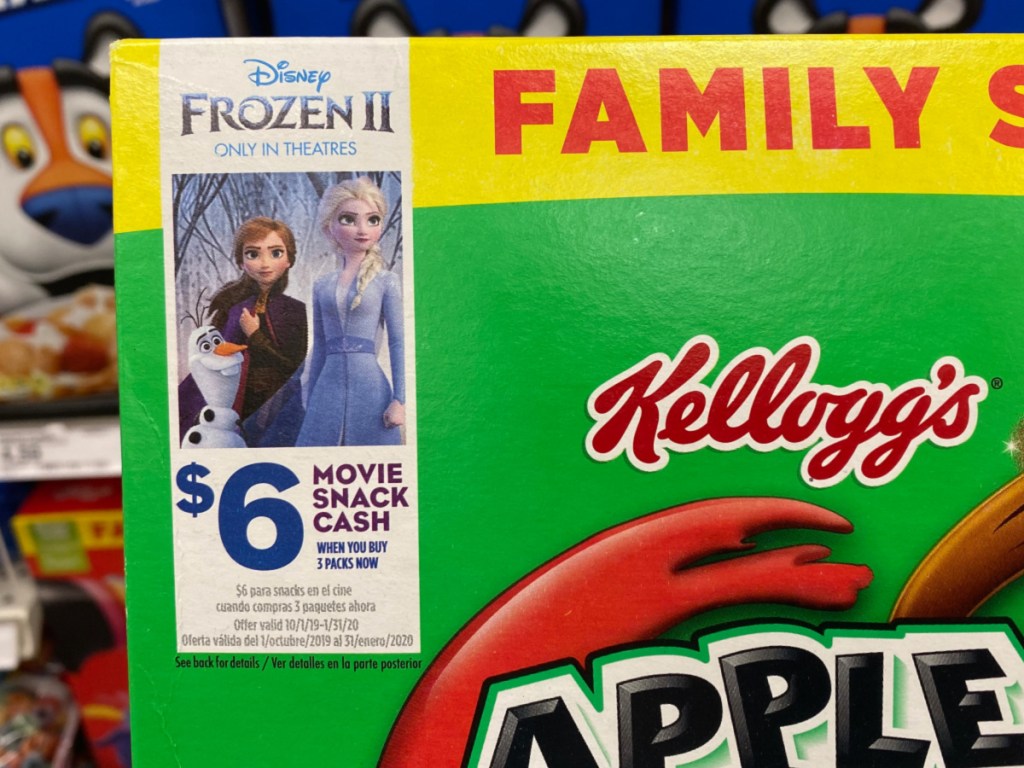 Kellogg's Apple Jacks Cereal with Movie Cash
