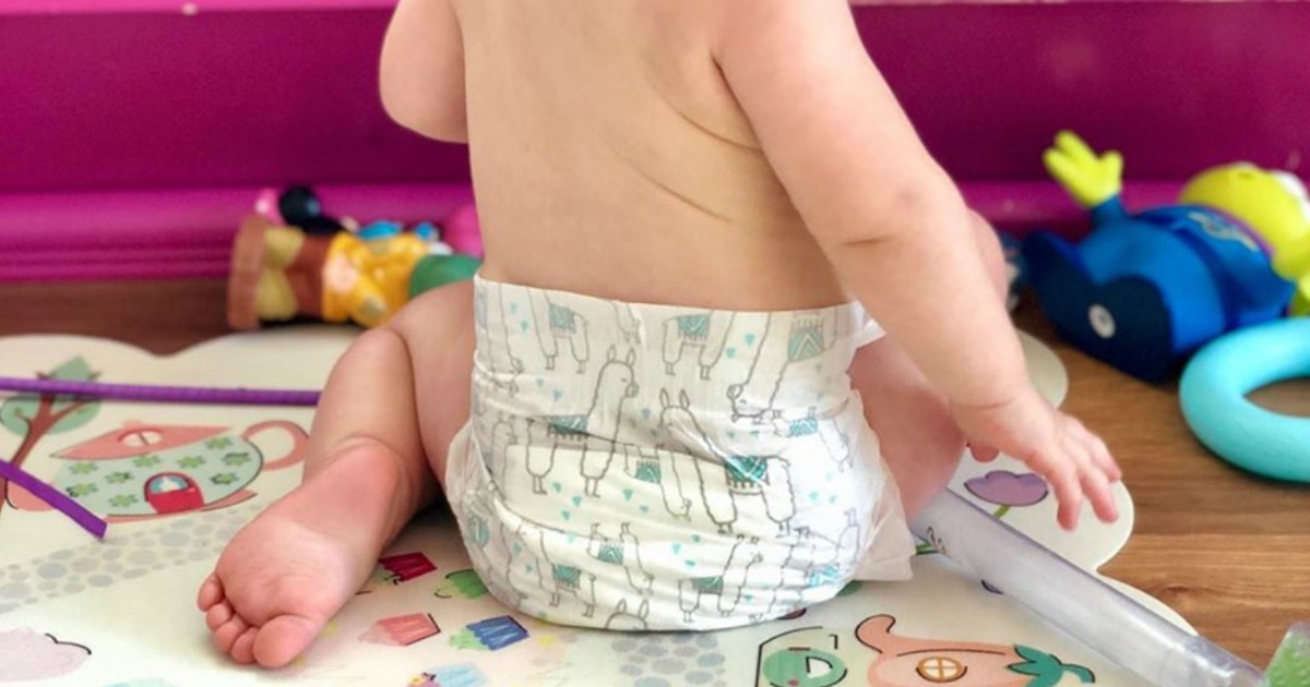 Brandless Baby Diapers on Baby