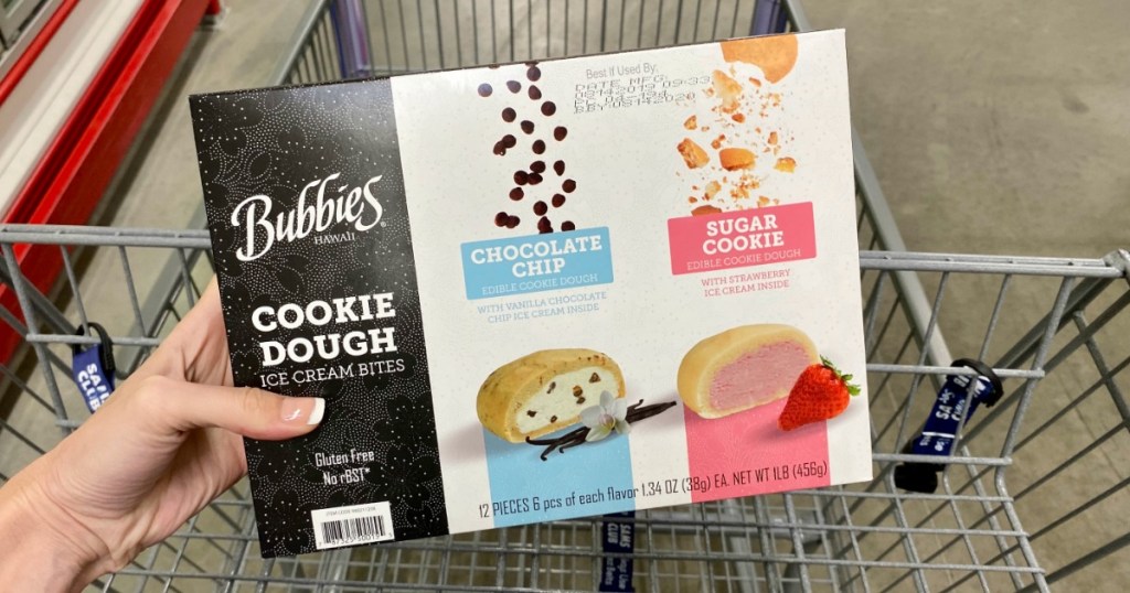 Bubbies Cookie dough ice cream bites in cart