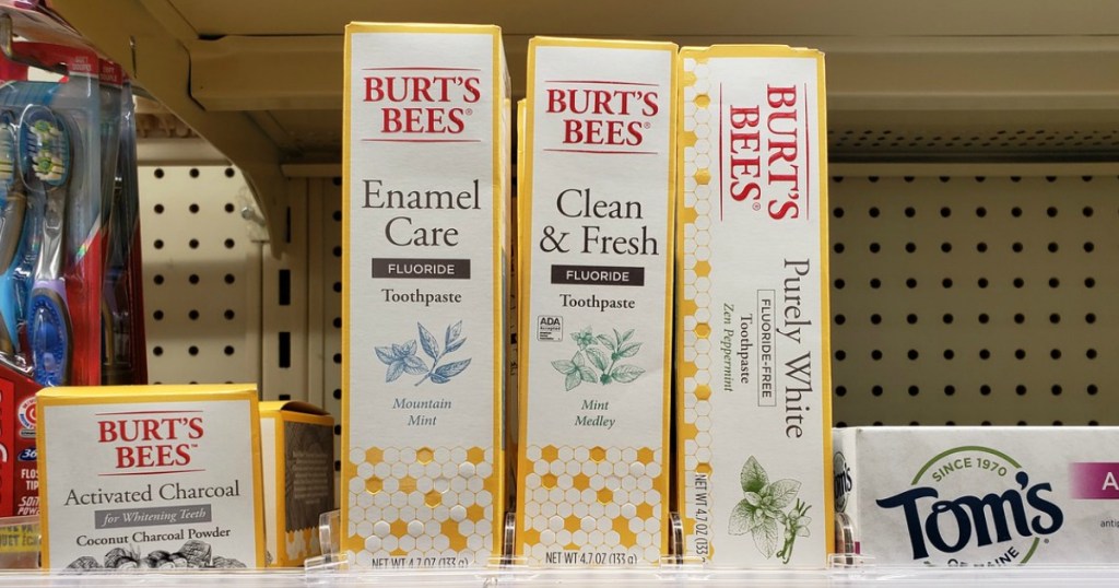 Burt's Bees toothpaste products in-store