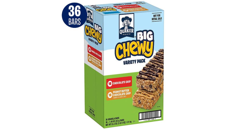 box of 36 chewy bars