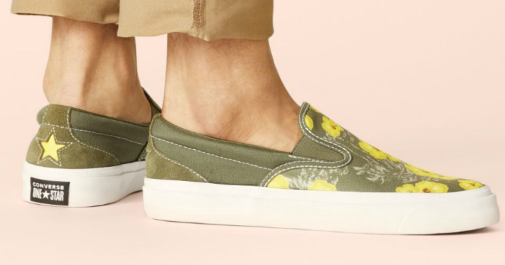 Converse Slip on shoes with floral print