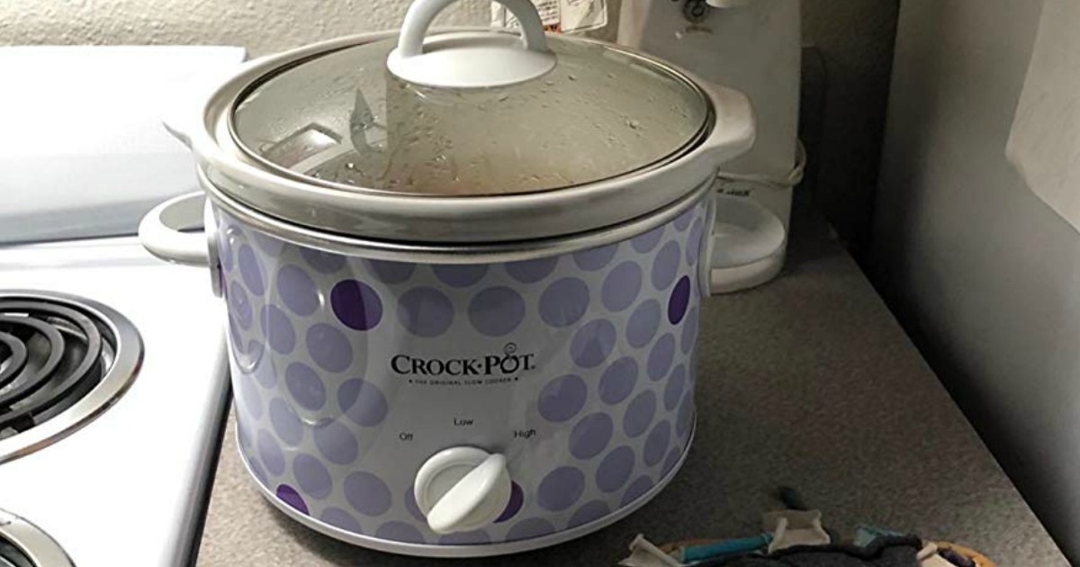 Crock Pot 2.5 Quarts Purple Polka Dot Manual SLOW COOKER