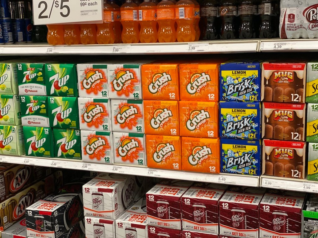Crush 12 packs on Target Shelf