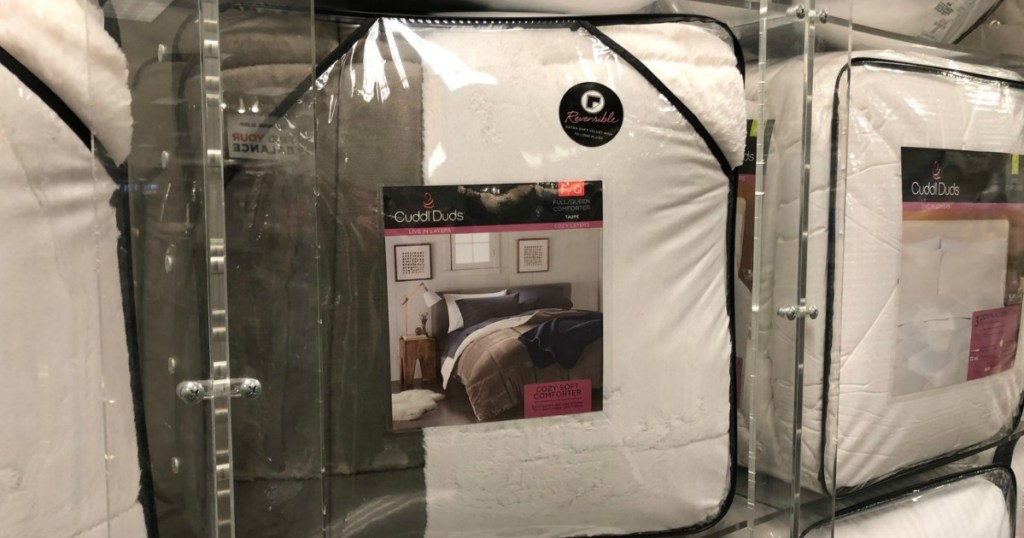 Cuddl Duds Cozy Soft Comforter on display at Kohl's