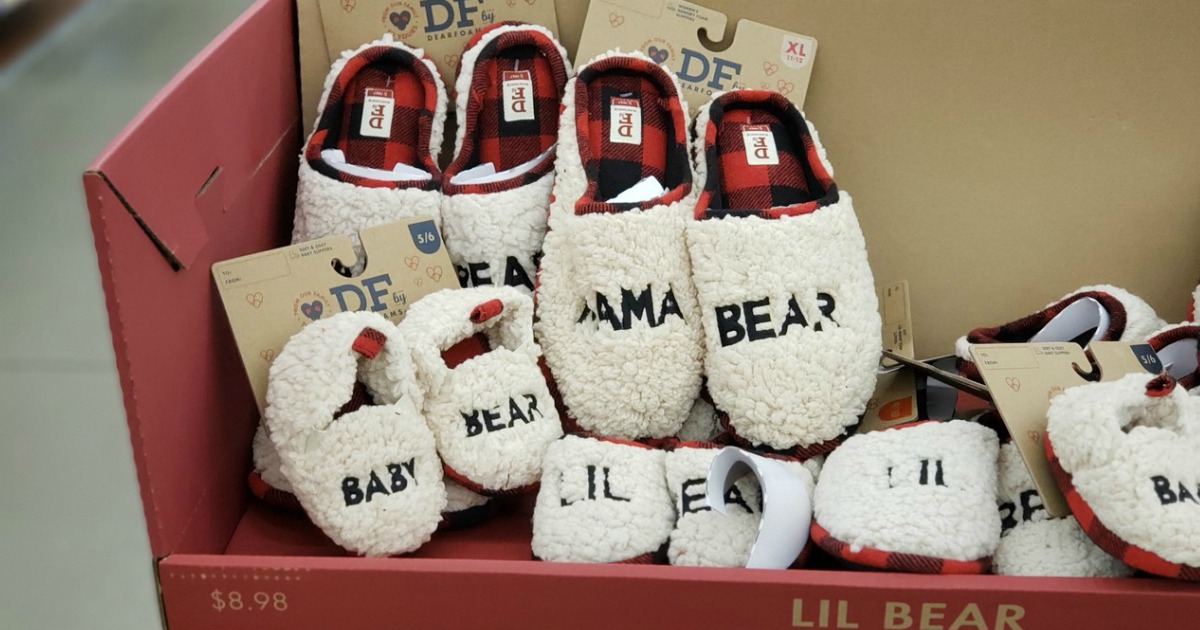 dearfoam family bear slippers