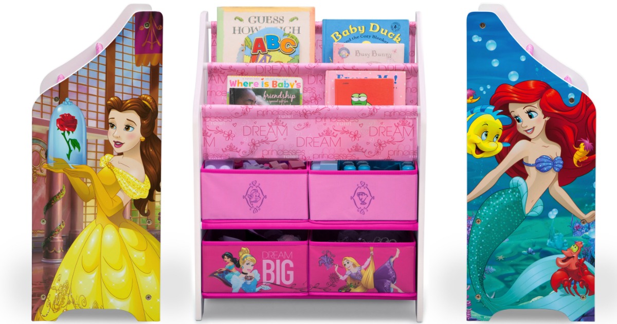 disney princess book & toy organizer by delta children