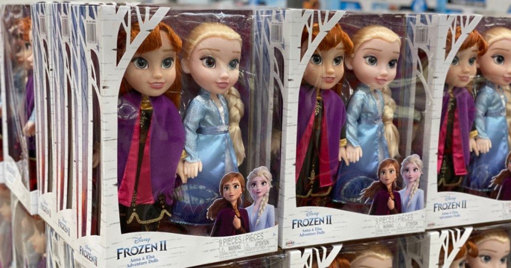 disney frozen II anna elsa dolls in package at costco