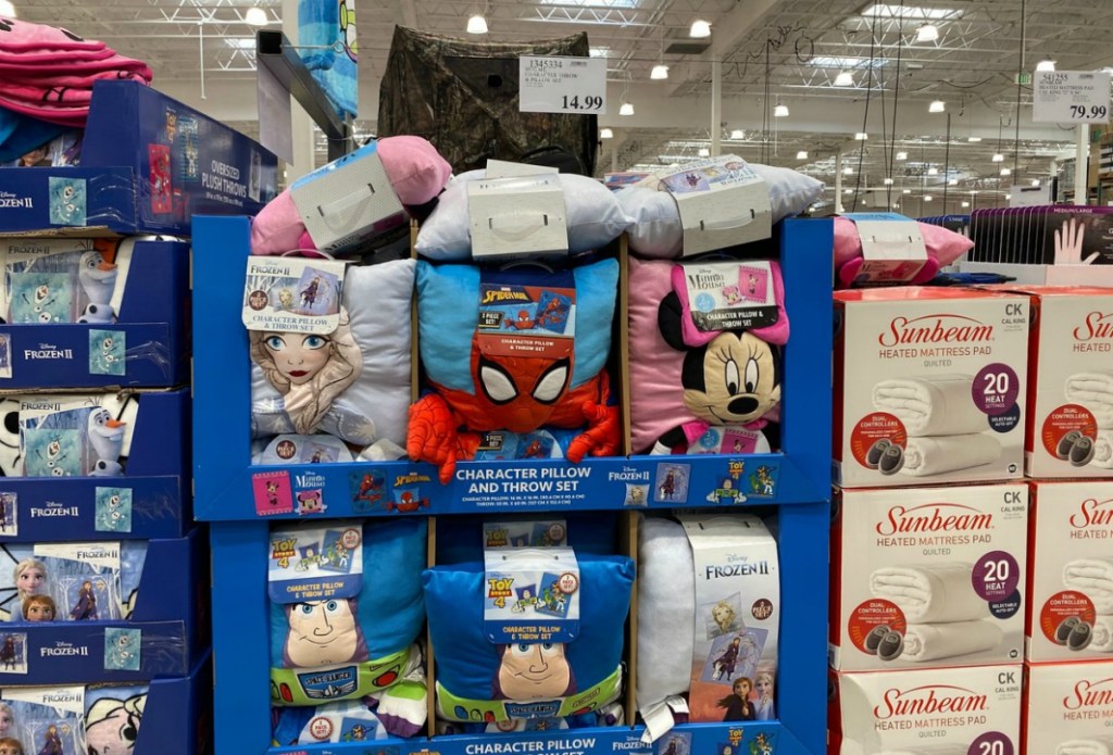 Disney & Marvel pillow sets at Costco