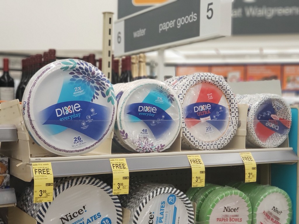 Dixie Plates on Walgreens Shelf